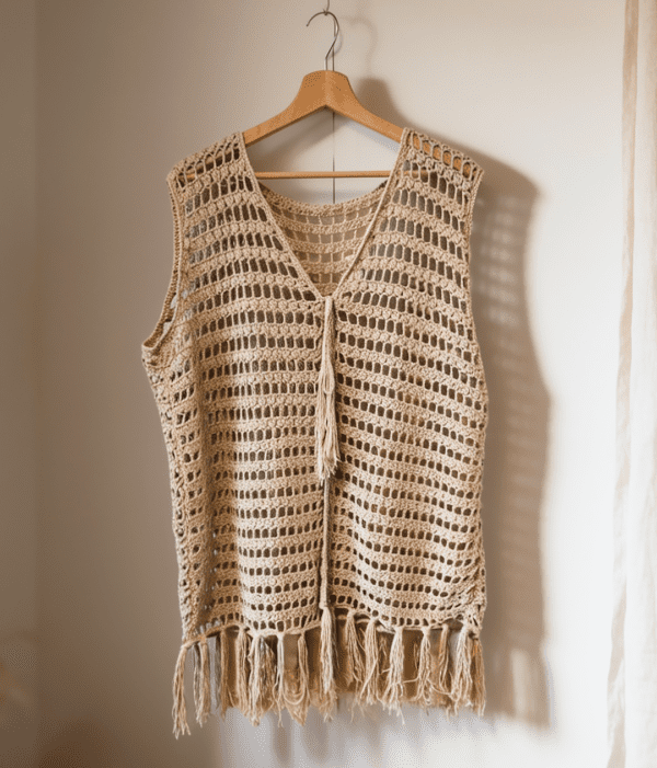 Návod na háčkování. Boho vesta Sára.
