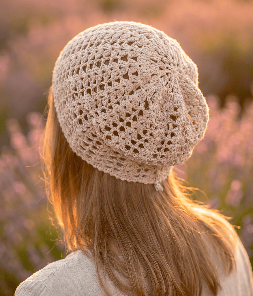 Boho letní čepička Lada – lehkost, která patří létu