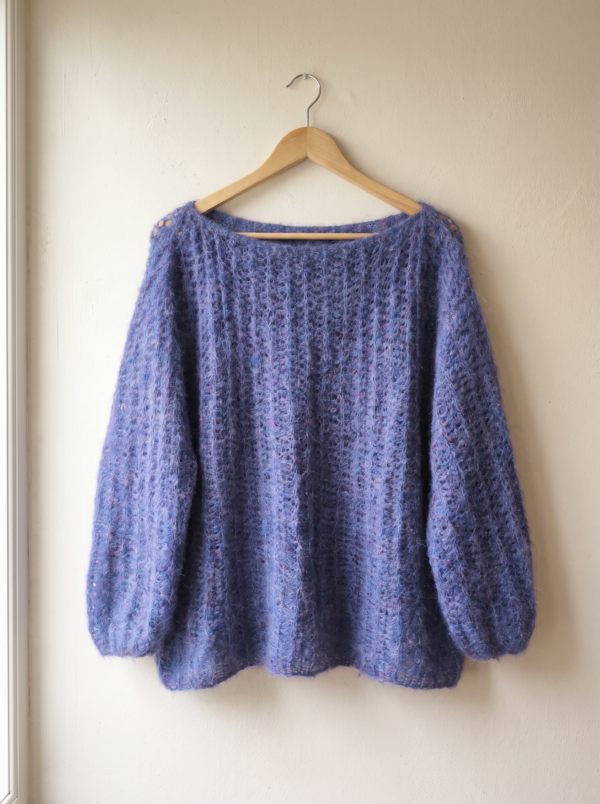 Mohérový svetr Viola – ručně háčkovaný | Český Handmade
